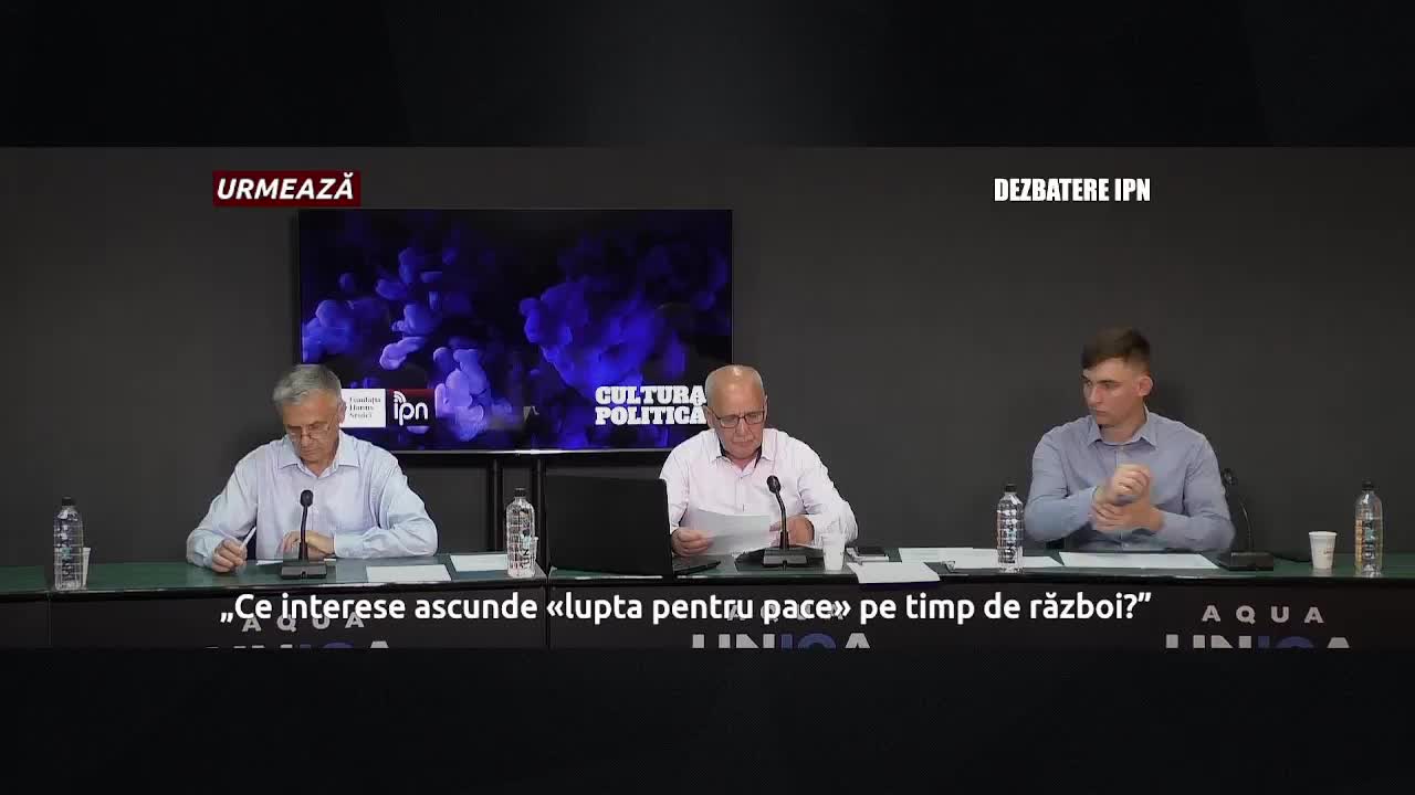 Dezbaterea publică organizată de Agenția de presă IPN la tema „Ce interese ascunde „lupta pentru pace” pe timp de război?”