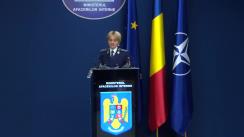 Declarații de presă organizate de Ministerul Afacerilor Interne, în contextul organizării alegerilor pentru autoritățile administrației publice locale și pentru membrii din România în Parlamentul European, ora 20