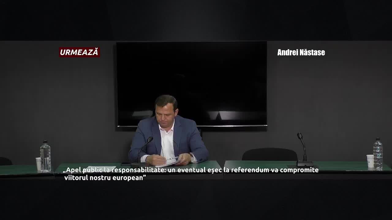 Conferință de presă susținută de Andrei Năstase cu tema „Apel public la responsabilitate: un eventual eșec la referendum va compromite viitorul nostru european”