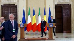 Declarații de presă comune susținute de Președintele României, Klaus Iohannis, și Președintele Republicii Italiene, Sergio Mattarella