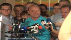 Conferință de presă susținută de Trăian Băsescu la finalul referendumului