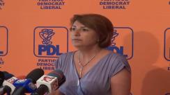 Declarații de presă susținute de vice-președintele PDL, Sulfina Barbu