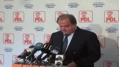 Declarații de presă suținute de președintele PDL, Vasile Blaga, după întâlnirea cu delegația Comisiei de la Veneția