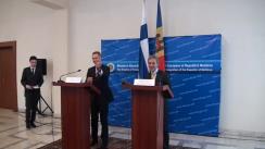 Conferința de presă comună a ministrului Afacerilor Externe din Moldova, Iurie Leancă, și omologului său din Finlanda, Alexander Stubb