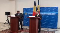 Conferința de presă comună a ministrului Afacerilor Externe din Moldova, Iurie Leancă, și omologului său din România, Teodor Baconschi