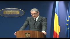 Briefing de presă susținut de purtătorul de cuvânt al guvernului, Andrei Zaharescu după ședința de Guvern