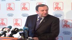 Conferință de presă susținută de secretarul general al PDL, Gheorghe Flutur