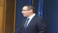 Declarație de presă susținută de prim-ministrul României, Victor Ponta