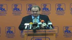Conferință de presă susținută de Vasile Blaga după ședința Biroului Permanent Național al PDL