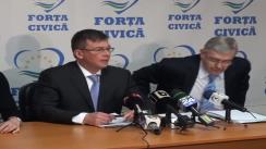 Conferință de presă susținută de președintele partidului Forța Civică, Mihai Răzvan Ungureanu