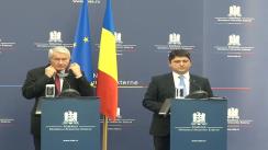 Conferința de presă susținută de către ministrul afacerilor externe, Titus Corlățean și Secretarul General al Consiliului Europei, Thorbjørn Jagland