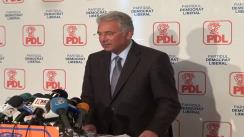 Conferință de presă susținută de președintele interimar al PDL București, Adriean Videanu