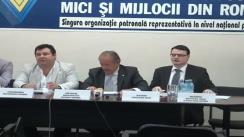Conferință de presă susținută de Consiliul Național al Întreprinderilor Private Mici si Mijlocii din România