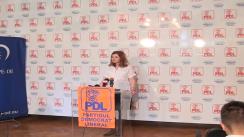 Conferință de presă susținută de vicepreședintele PDL, Cristina Dobre