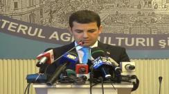 Conferință de presă susținută de ministrul Agriculturii și Dezvoltării Rurale, Daniel Constantin