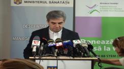 Declarații de presă susținute de ministrul Sănătății, Eugen Nicolăescu