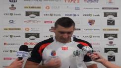 Declarații după meciul de rugby între U Cluj vs CSM București Olimpia. Etapa XVII SuperLiga CEC 