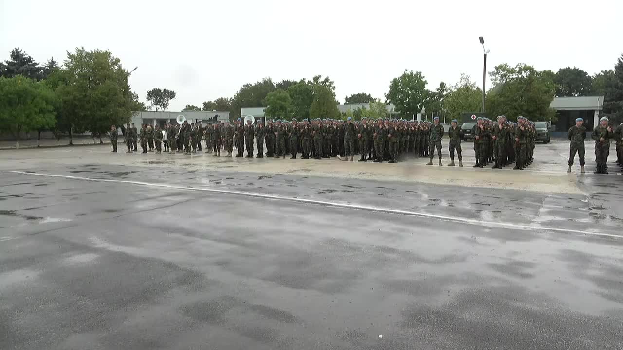 Ceremonia de depunere a jurământului militar în Tabăra militară 142