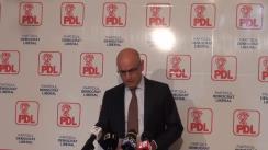 Conferință de presă susținută de secretarul executiv al PDL, Lucian Duță, cu tema „Criza citostaticelor de la Institutul Oncologic”