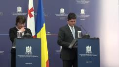 Conferință de presă susținută de ministrul afacerilor externe al României, Titus Corlățean, și ministrul afacerilor externe al Georgiei, Maia Pandjikidze