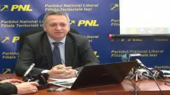 Conferință de presă susținută de președintele filialei județene Iași a Partidului Național Liberal, Relu Fenechiu