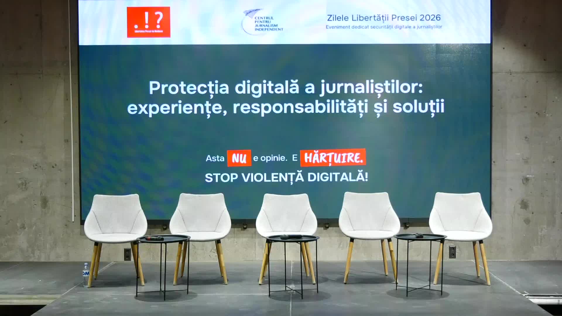 Discuții cu genericul „Protecția digitală a jurnaliștilor: experiențe, responsabilități și soluții”