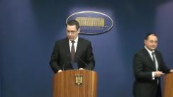 Briefing susținut de prim-ministrul României, Victor Ponta