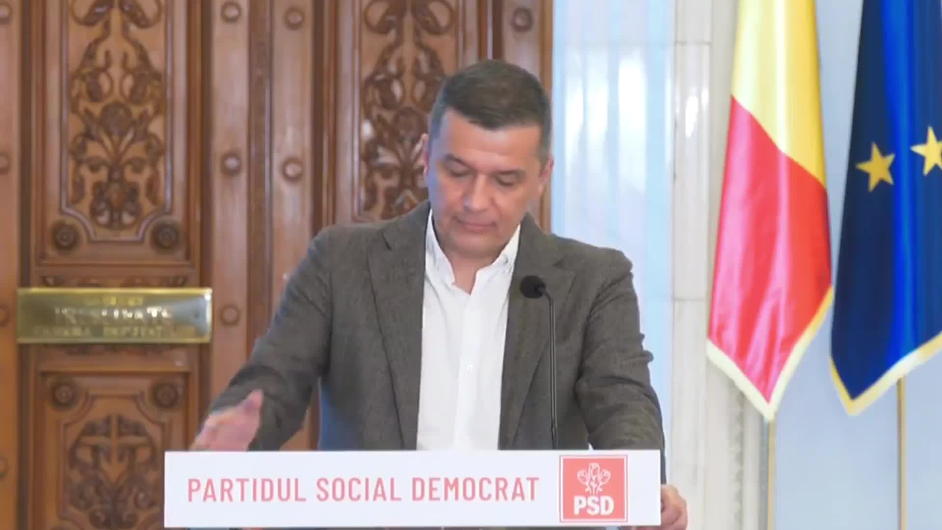 Declarație de presă susținută de președintele PSD și președintele Camerei Deputaților, Sorin Grindeanu