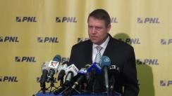 Conferință de presă susținută de prim-vicepreședintele PNL, Klaus Iohannis