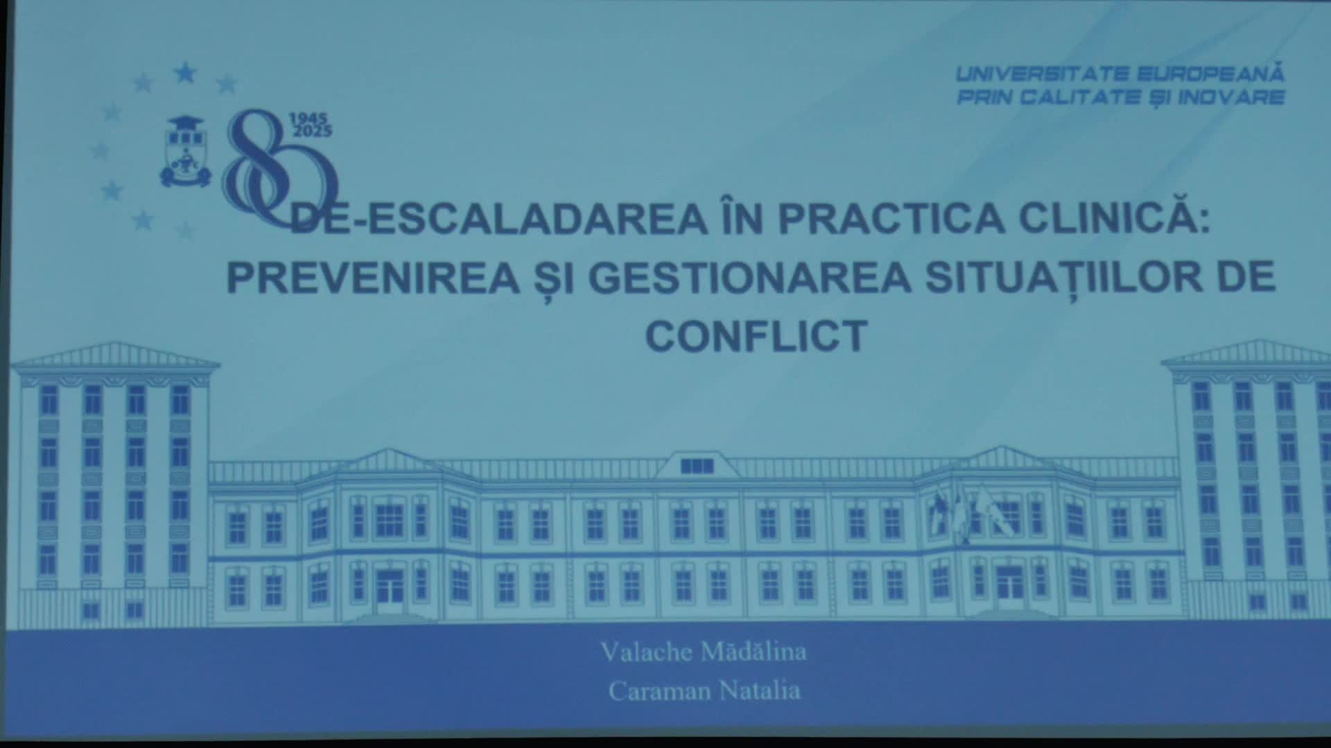 Workshop „De-escaladarea în practica clinică: Prevenirea și gestionarea situațiilor de conflict”