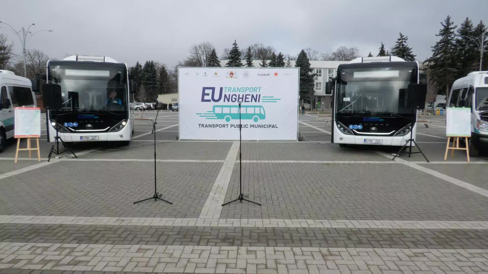 Ceremonia oficială de lansare a noii rețele de transport public urban din municipiul Ungheni