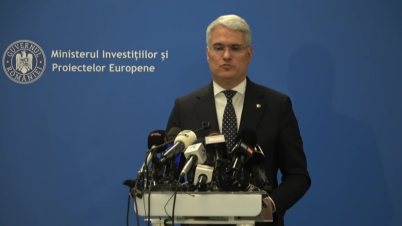 Conferință de presă susținută de ministrul Investițiilor și Proiectelor Europene, Dragoș Pîslaru