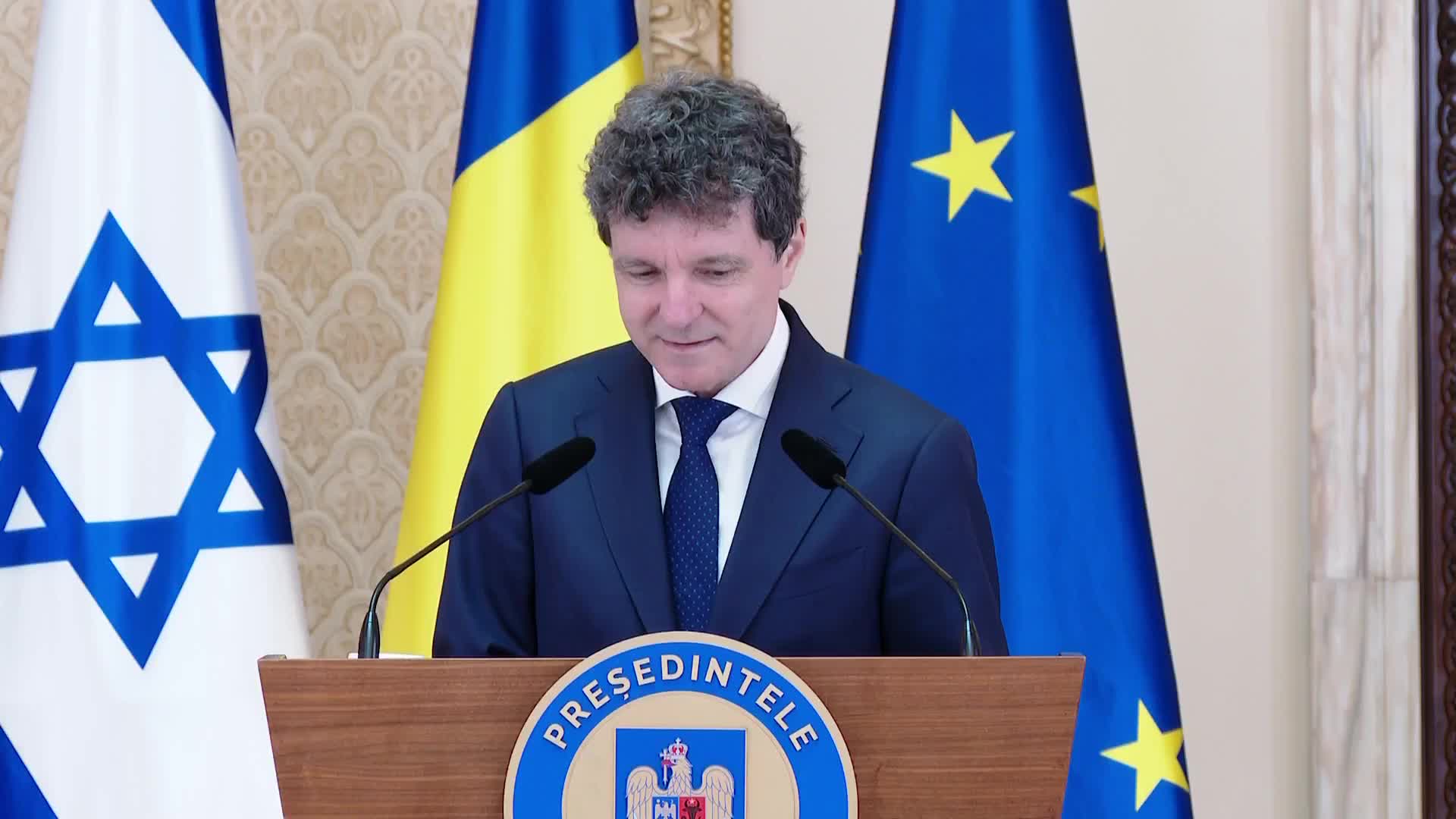 Declarații de presă susținute de Președintele României, Nicușor Dan, și Președintele Statului Israel, Isaac Herzog