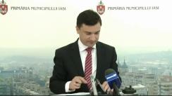 Conferință de presă susținută de viceprimarul municipiului Iași, Mihai Chirica