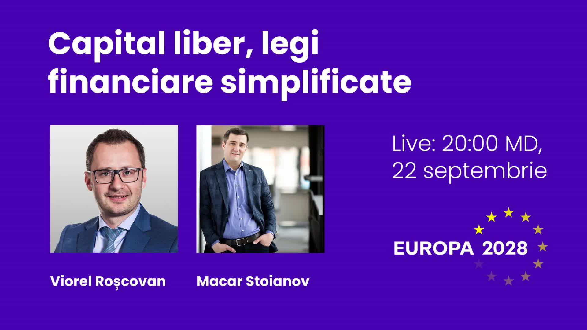 Live Europa2028. Capital liber, legi financiare simplificate