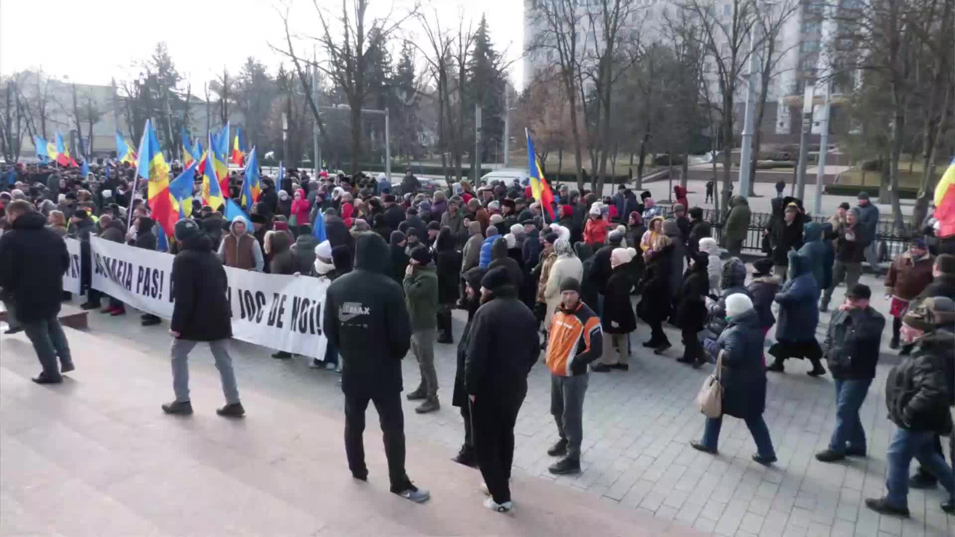 Protest împotriva guvernării PAS la apelul PSRM