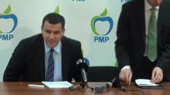 Conferință de presă susținută de președintele PMP, Eugen Tomac, și eurocandidatul PMP, Siegfried Mureșan