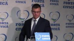Conferință de presă susținută de președintele Partidului Forța Civică, Mihai Răzvan Ungureanu