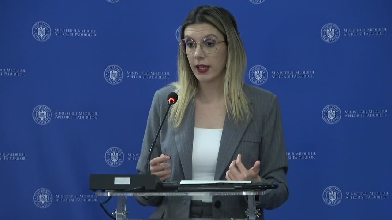 Conferință de presă susținută de Ministra Mediului, Apelor și Pădurilor din România, Diana Buzoianu