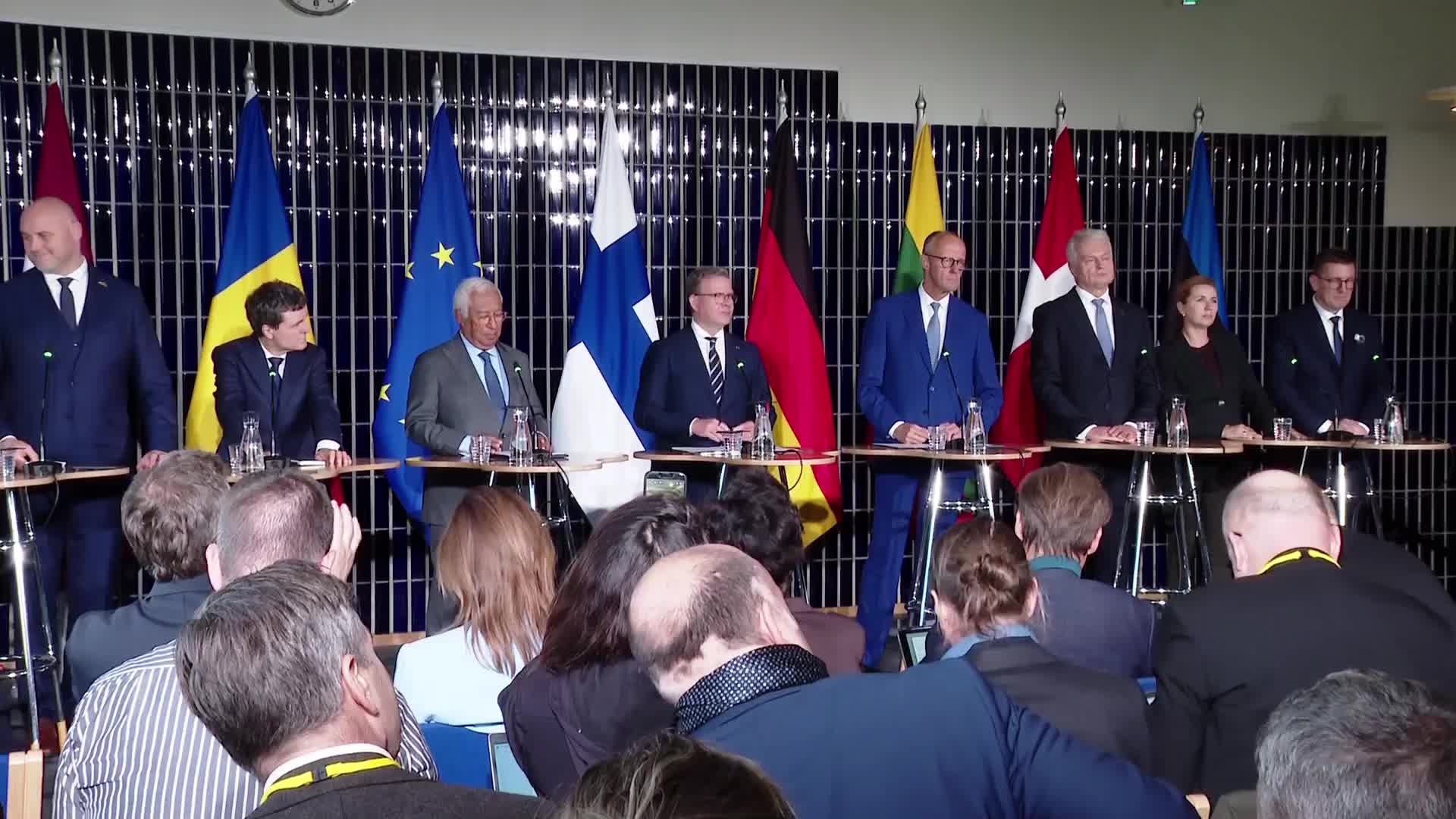 Conferință de presă susținută de liderii participanți la Summitul European dedicat Regiunii Arctice