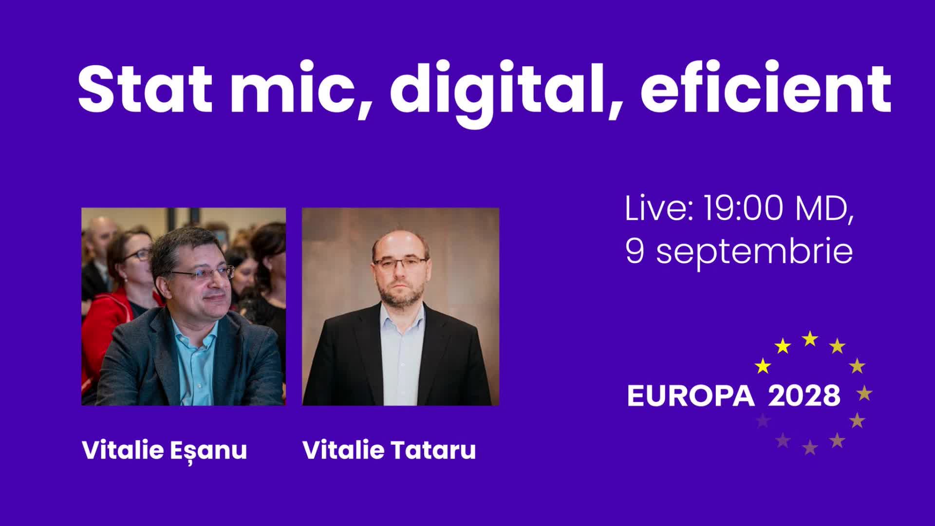 Live Europa2028. Obiectiv 3: Stat mic, digital, eficient