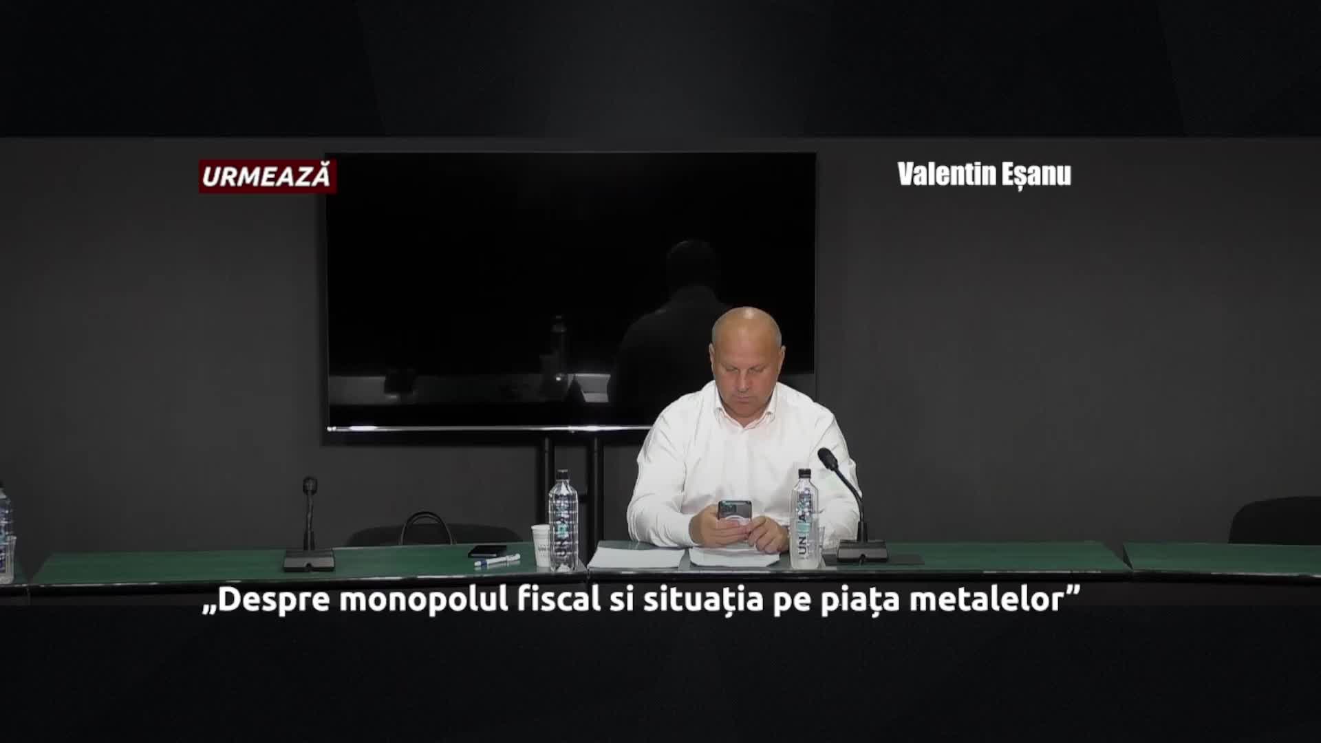 Briefing de presă susținut de Valentin Eșanu, președintele Asociației Patronale a Metalelor, cu tema „Despre monopolul fiscal si situația pe piața metalelor”