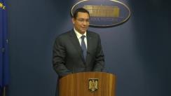 Briefing susținut de prim-ministrul României, Victor Ponta