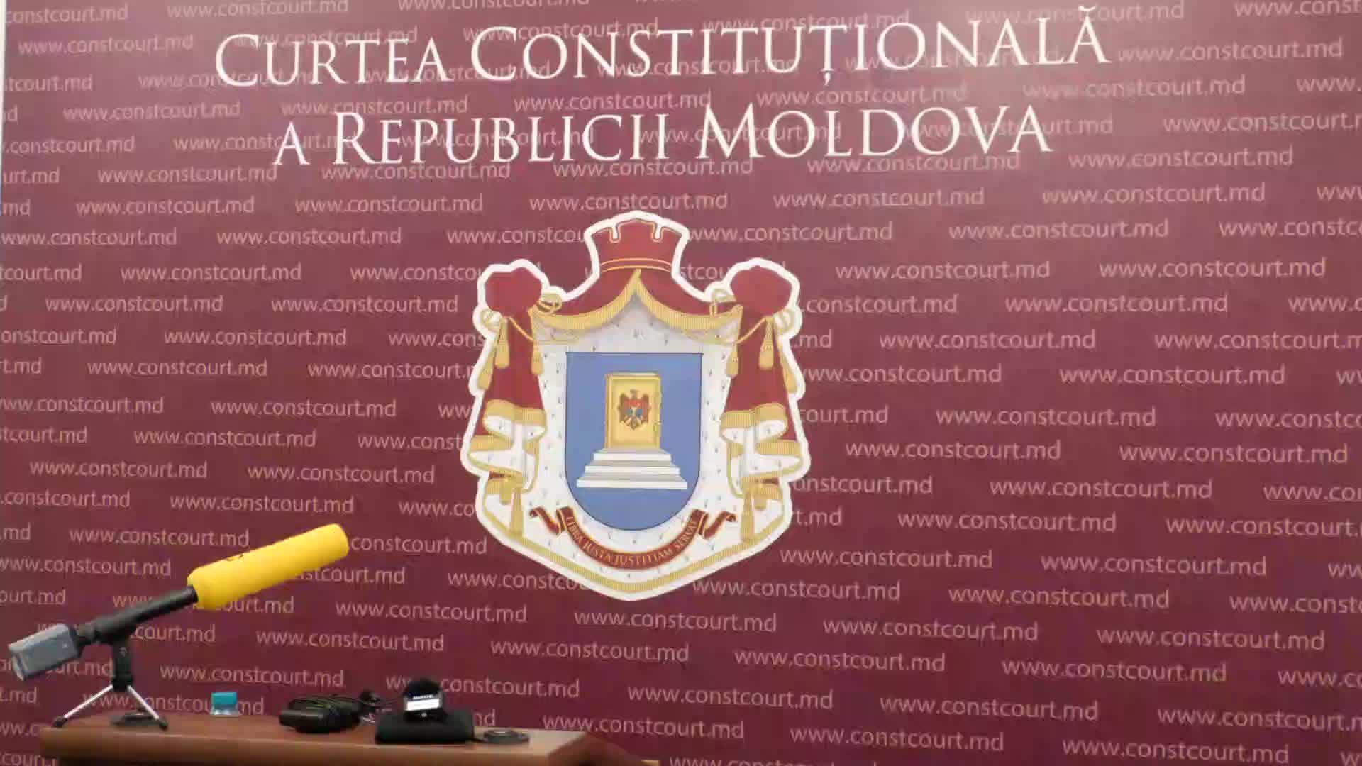 Briefing de presă organizat de Curtea Constituțională a Republicii Moldova cu tema „Termenul de organizare a alegerilor pentru funcția de Președinte al Republicii Moldova”