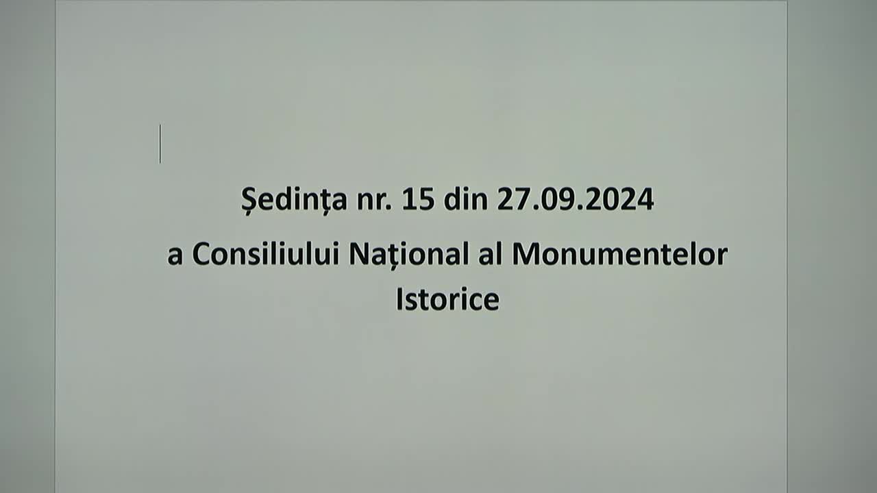 Ședința consiliului național al monumentelor istorice din 27 septembrie 2024