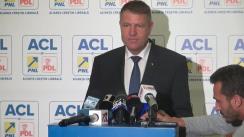 Conferință de presă susținută de candidatul ACL la Președinția României, Klaus Iohannis