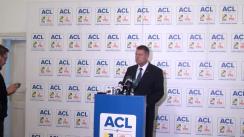 Conferință de presă susținută de candidatul ACL la Președinția României, Klaus Iohannis