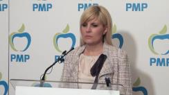 Conferință de presă susținută de președintele Partidului Mișcarea Populară, Elena Udrea