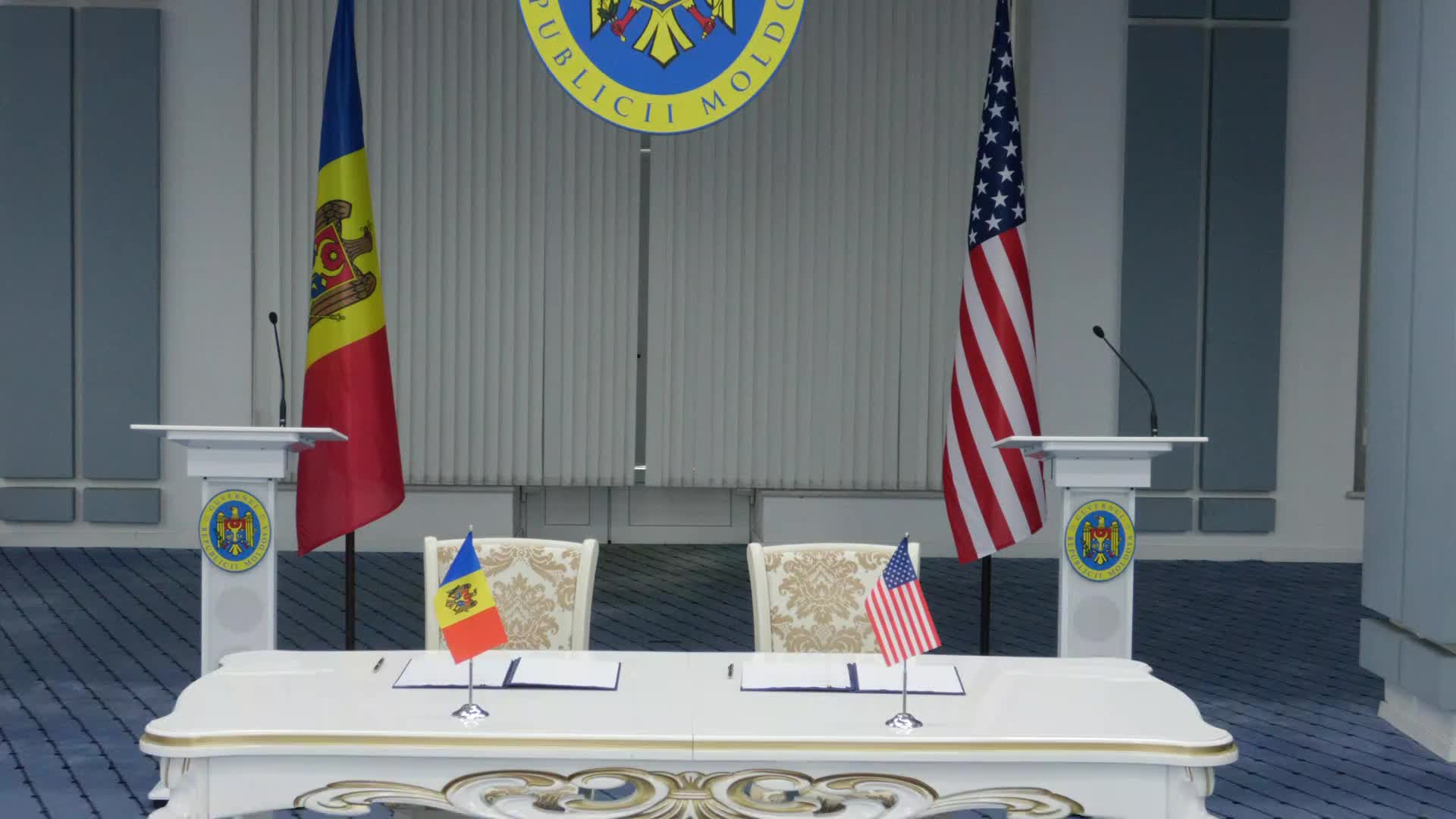 Ceremonia oficială de semnare a acordului de grant oferit de Statele Unite ale Americii pentru consolidarea securității cibernetice a Republicii Moldova