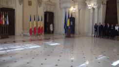 Ceremonia de decorare a unor instituții culturale și uniuni de creație de către președintele României, Klaus Iohannis